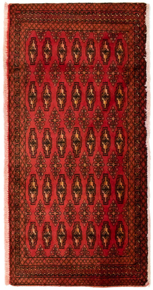 Turkaman tapijt - 130 x 60 cm - rood