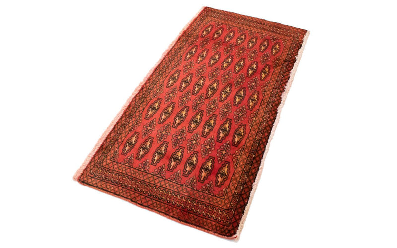 Turkaman tapijt - 130 x 60 cm - rood