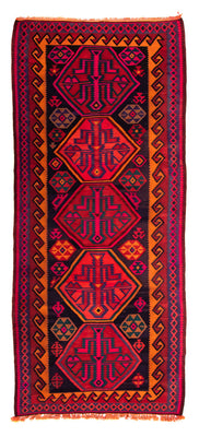 Loper Kelim tapijt - Oud - 345 x 150 cm - veelkleurig