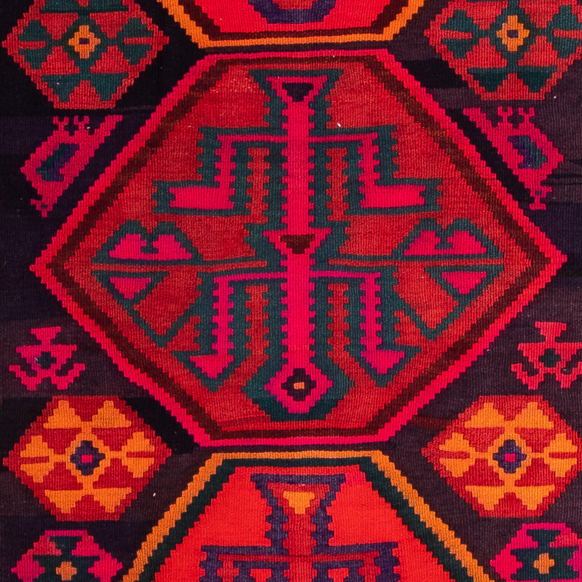 Loper Kelim tapijt - Oud - 345 x 150 cm - veelkleurig