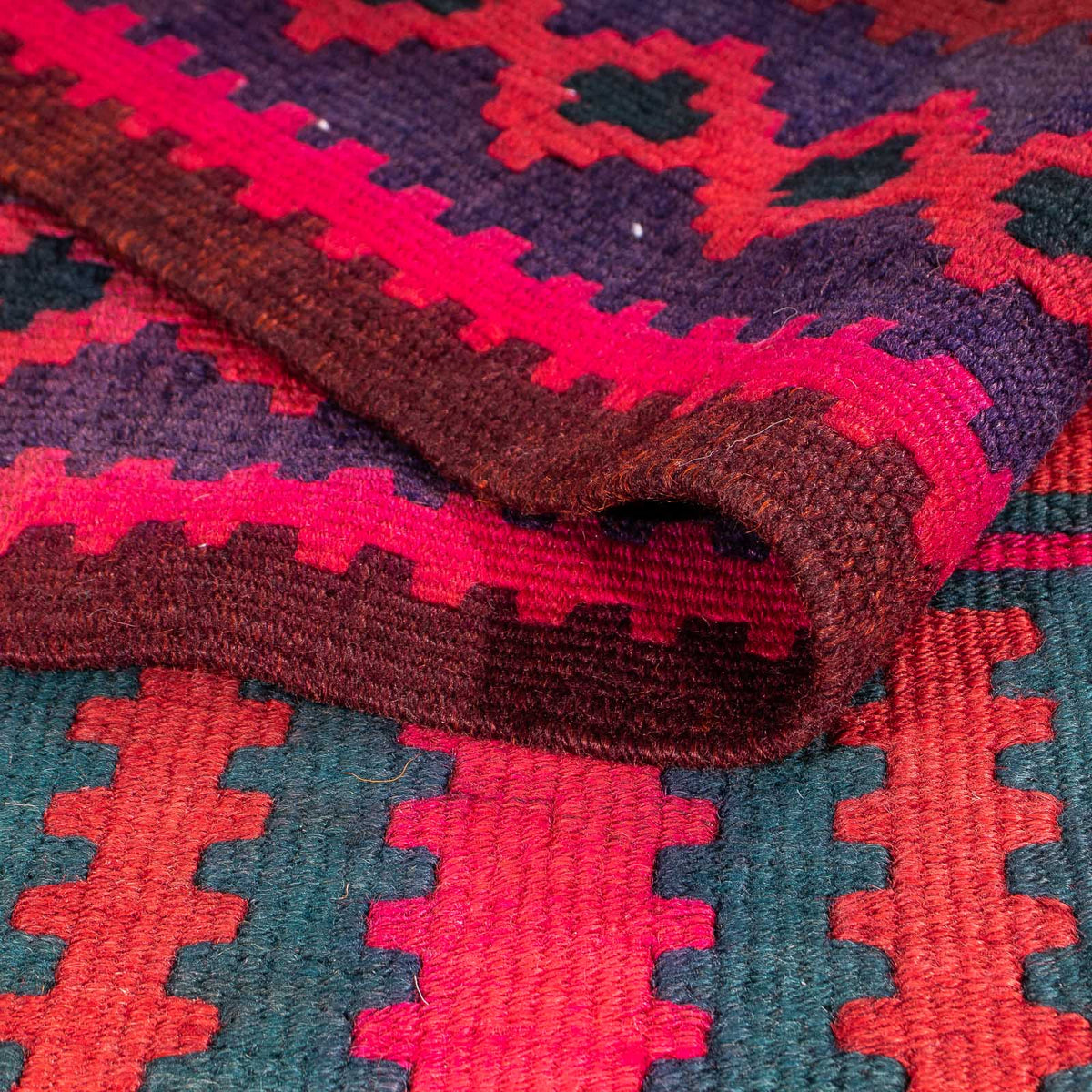 Loper Kelim tapijt - Oud - 345 x 150 cm - veelkleurig