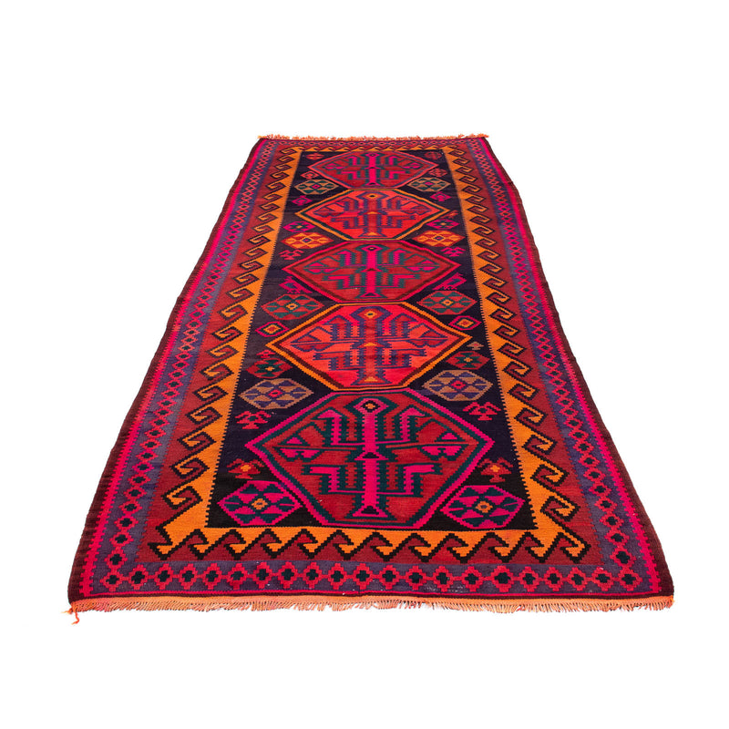 Loper Kelim tapijt - Oud - 345 x 150 cm - veelkleurig