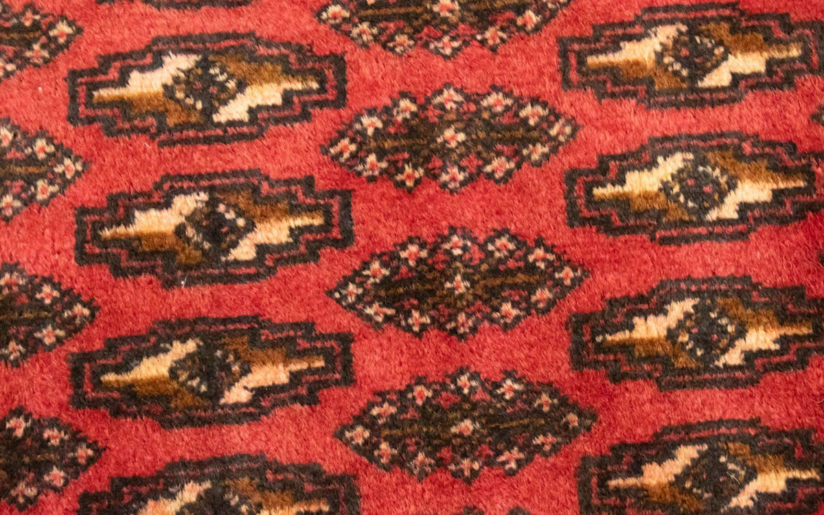 Loper Turkaman tapijt - 100 x 50 cm - rood