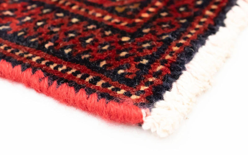 Loper Turkaman tapijt - 100 x 50 cm - rood