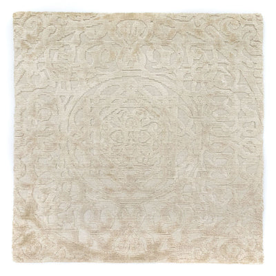 Wollen tapijt vierkant  - 67 x 66 cm - beige