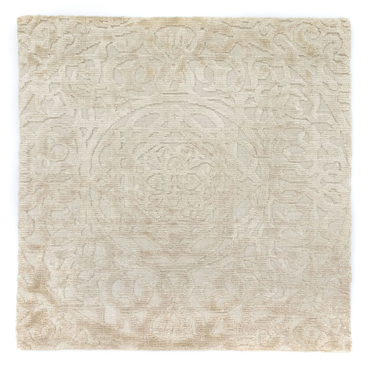 Wollen tapijt vierkant  - 67 x 66 cm - beige