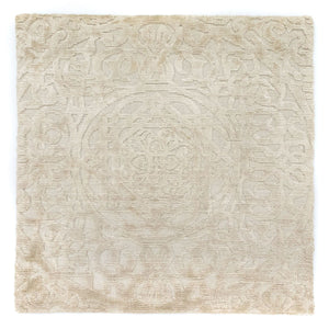 Wollen tapijt vierkant  - 67 x 66 cm - beige