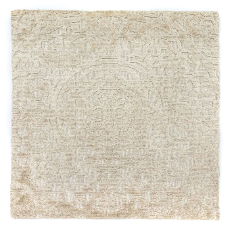 Wollen tapijt vierkant  - 67 x 66 cm - beige
