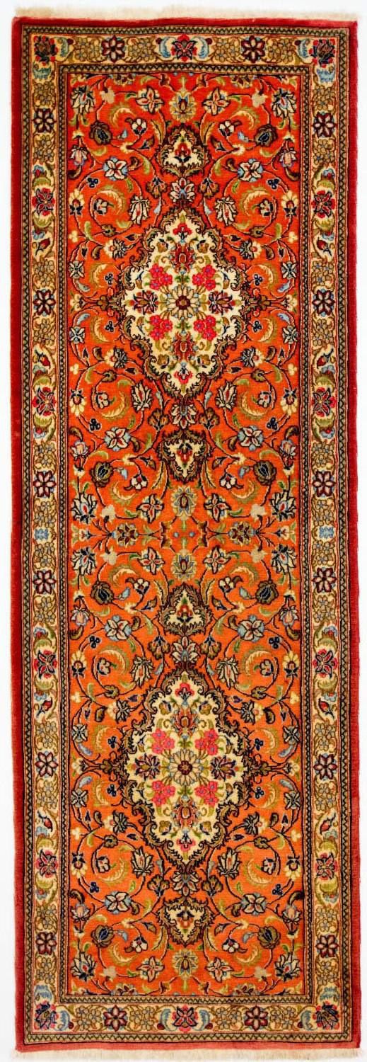 Loper Perzisch tapijt - Ghom - 213 x 70 cm - oranje