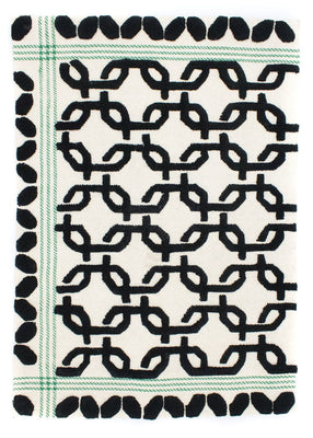 Wollen tapijt - 132 x 95 cm - beige