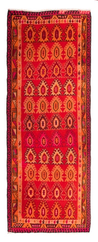 Loper Kelim tapijt - Oud - 395 x 155 cm - veelkleurig