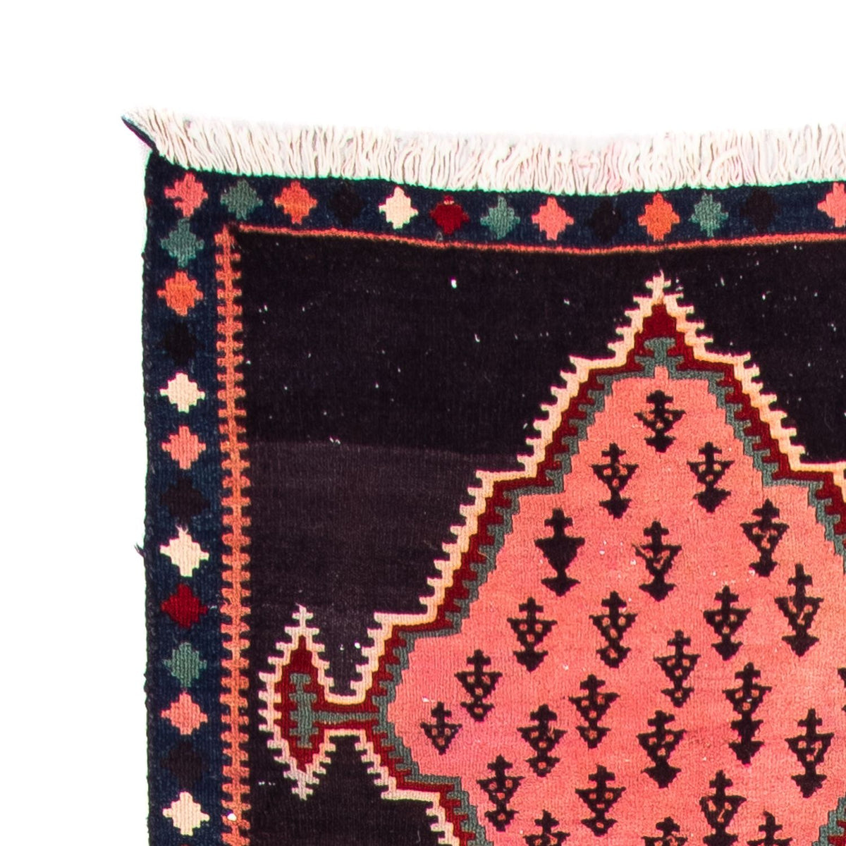 Loper Kelim tapijt - Oud - 370 x 100 cm - veelkleurig