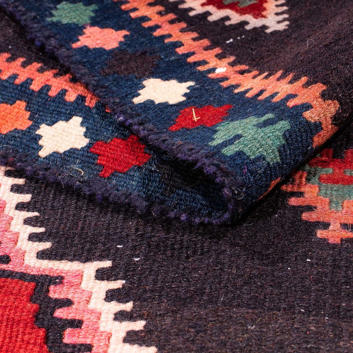 Loper Kelim tapijt - Oud - 370 x 100 cm - veelkleurig