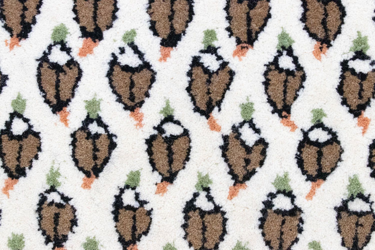 Wollen tapijt - 90 x 60 cm - beige