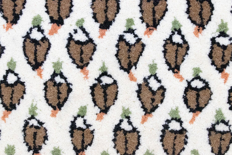 Wollen tapijt - 90 x 60 cm - beige