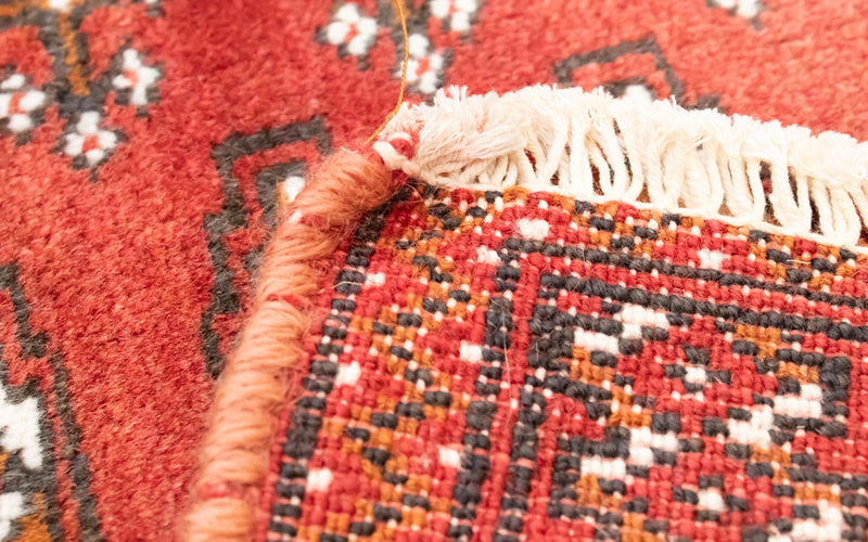 Loper Turkaman tapijt - 100 x 50 cm - rood