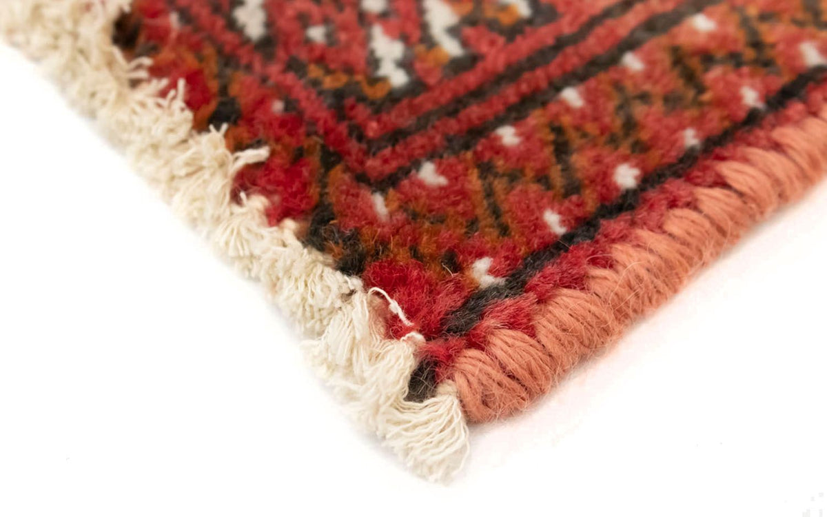 Loper Turkaman tapijt - 100 x 50 cm - rood