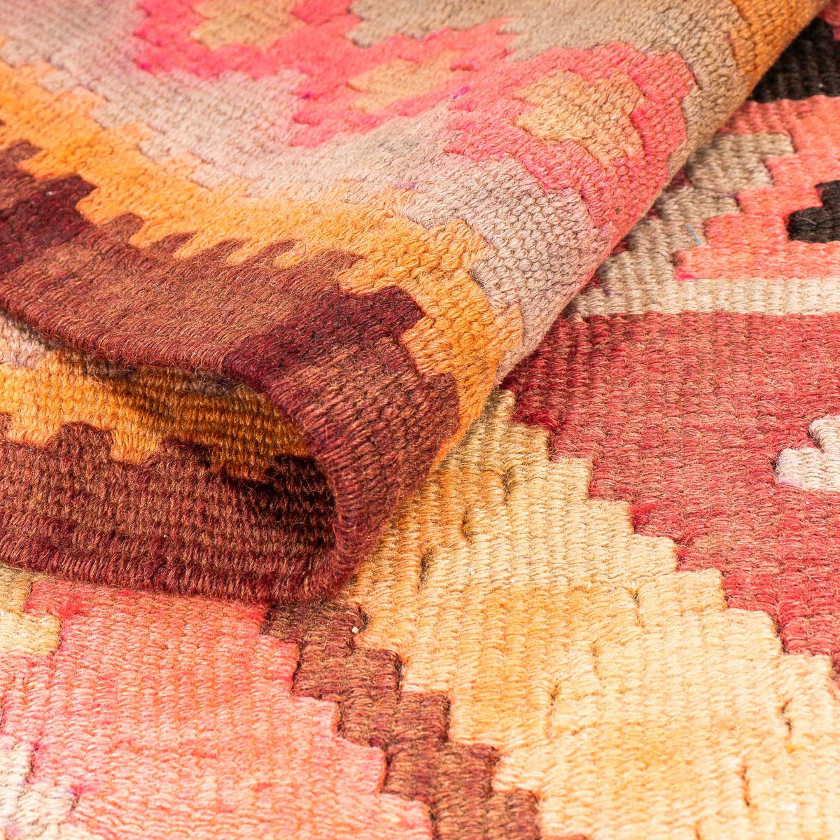 Loper Kelim tapijt - Oud - 320 x 140 cm - veelkleurig