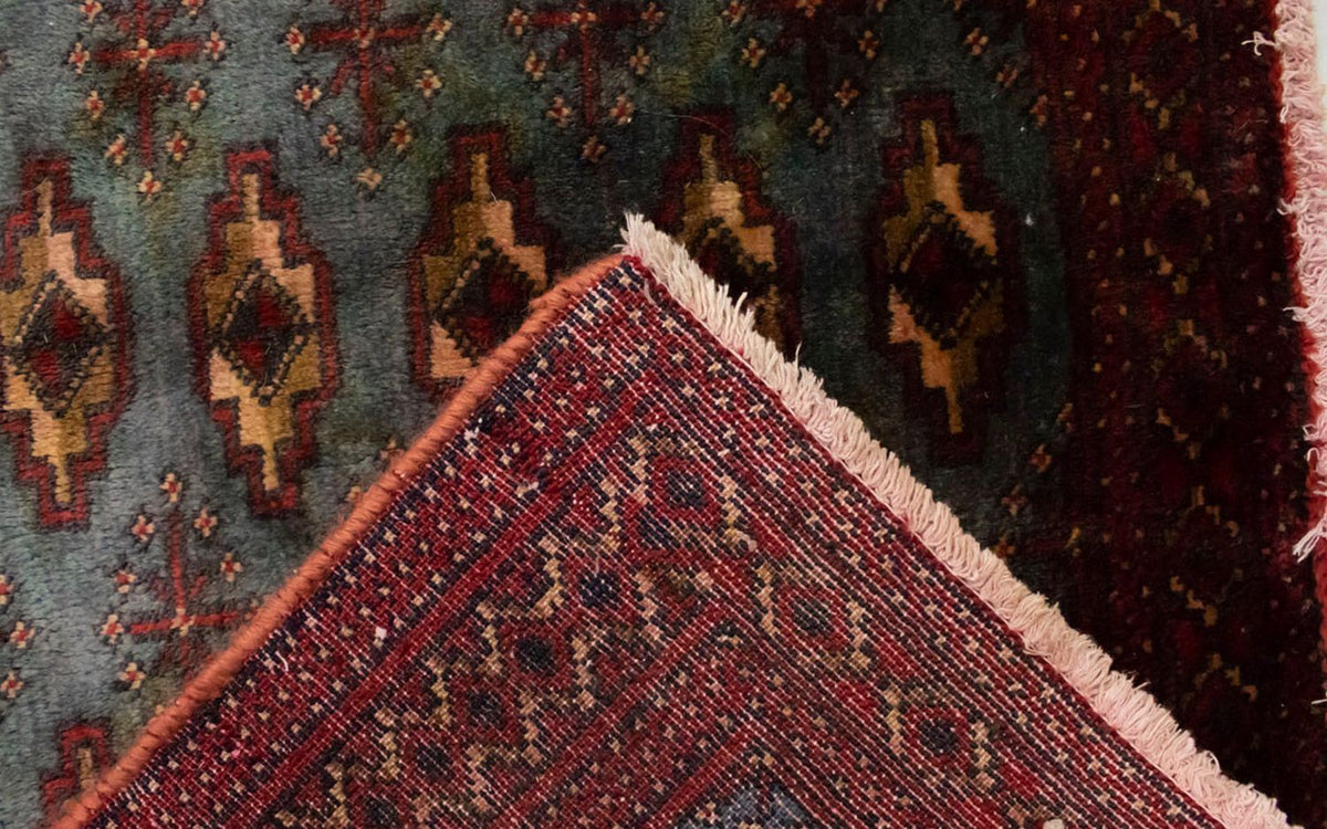 Turkaman tapijt - 130 x 60 cm - blauw