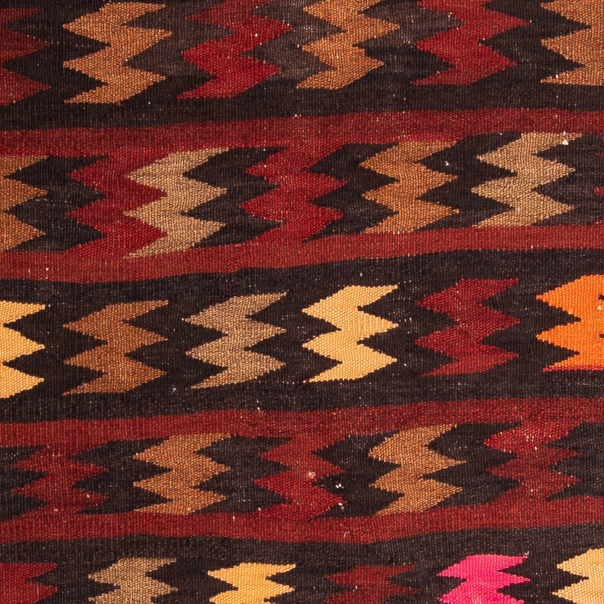 Kelim tapijt - Oud - 110 x 100 cm - veelkleurig