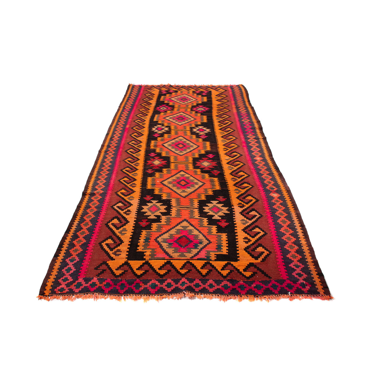 Loper Kelim tapijt - Oud - 225 x 150 cm - veelkleurig