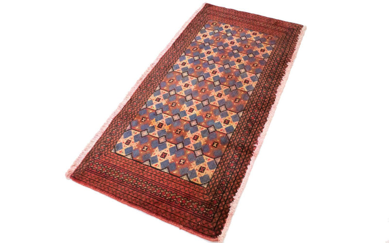 Turkaman tapijt - 130 x 60 cm - rood