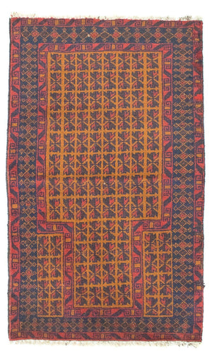 Baluch tapijt - 131 x 75 cm - bruin