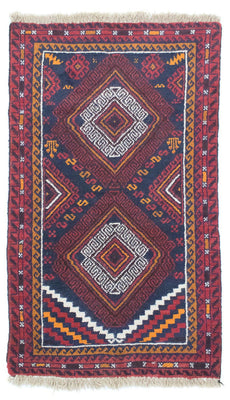 Baluch tapijt - 132 x 76 cm - blauw