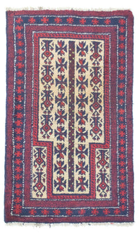 Baluch tapijt - 130 x 75 cm - beige