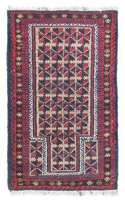 Baluch tapijt - 129 x 78 cm - blauw