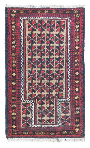Baluch tapijt - 129 x 78 cm - blauw