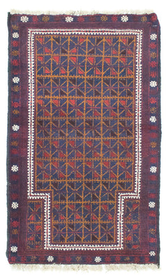 Baluch tapijt - 137 x 84 cm - bruin