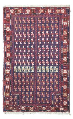 Baluch tapijt - 136 x 82 cm - bruin