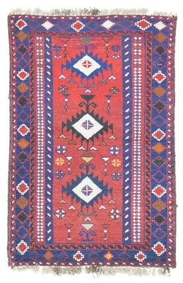 Baluch tapijt - 128 x 77 cm - rood