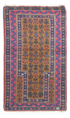 Baluch tapijt - 140 x 76 cm - blauw