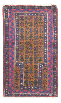 Baluch tapijt - 140 x 76 cm - blauw