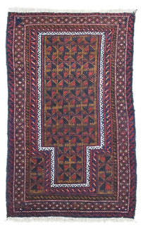 Baluch tapijt - 136 x 83 cm - bruin