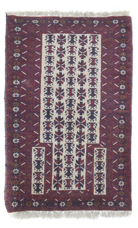 Baluch tapijt - 136 x 81 cm - beige