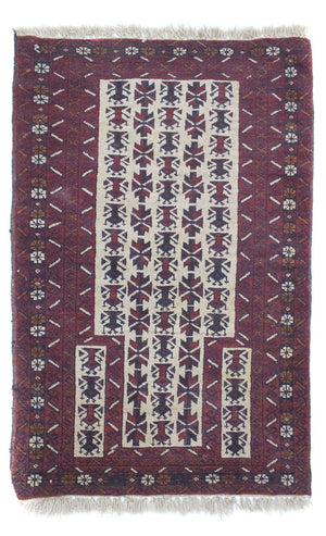 Baluch tapijt - 136 x 81 cm - beige