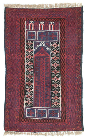 Baluch tapijt - 131 x 85 cm - rood