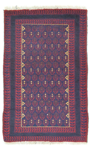 Baluch tapijt - 131 x 81 cm - blauw