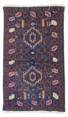 Baluch tapijt - 136 x 76 cm - blauw