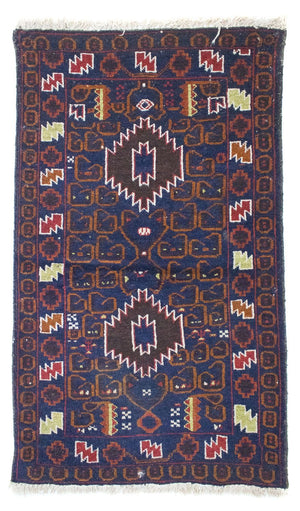 Baluch tapijt - 136 x 76 cm - blauw