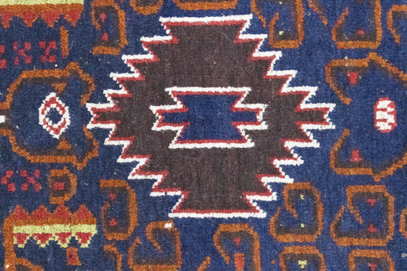 Baluch tapijt - 136 x 76 cm - blauw