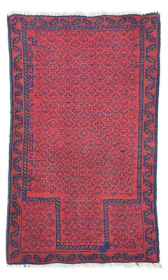 Baluch tapijt - 129 x 75 cm - rood
