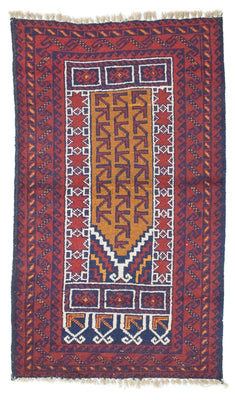 Baluch tapijt - 134 x 75 cm - blauw