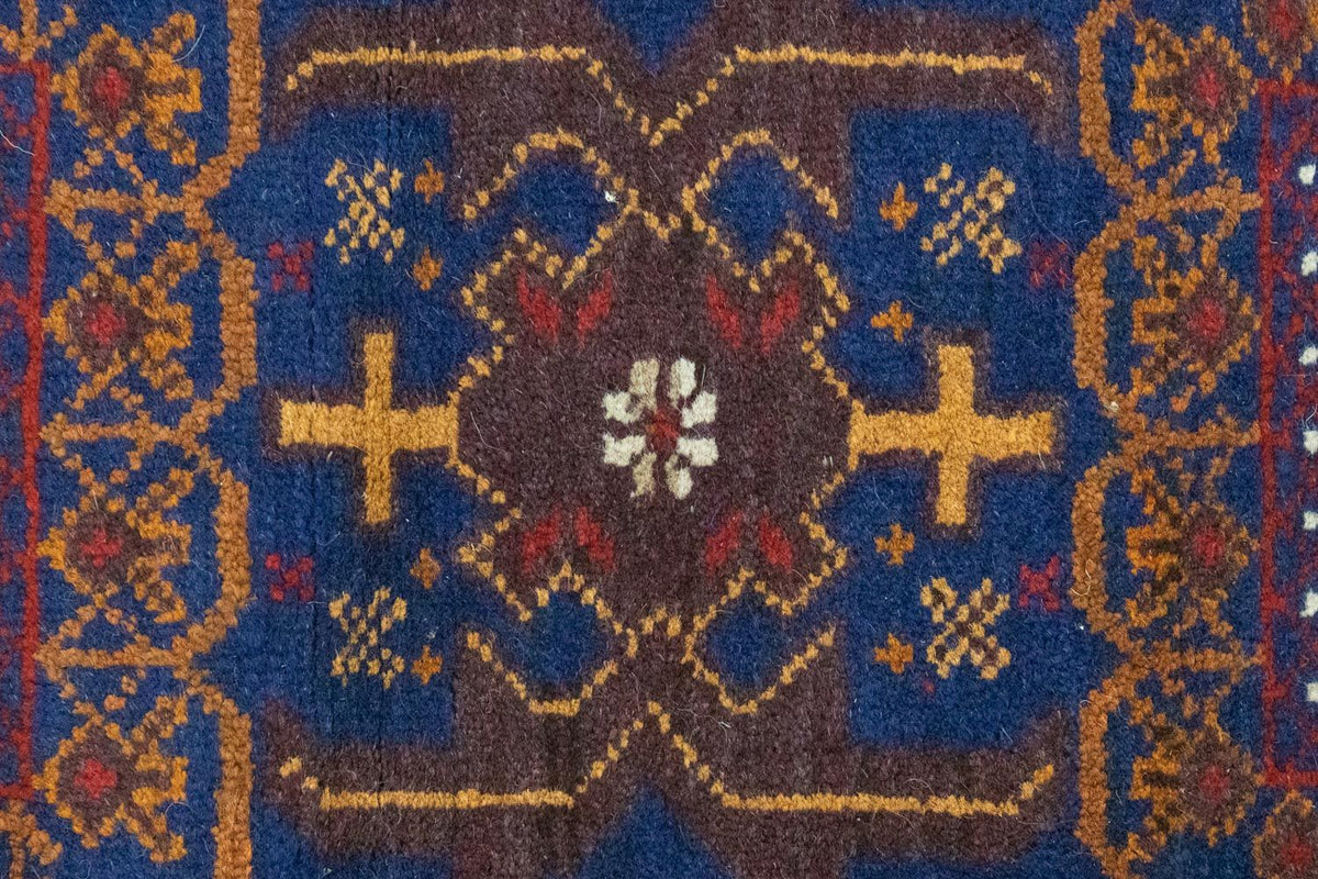 Baluch tapijt - 137 x 81 cm - blauw
