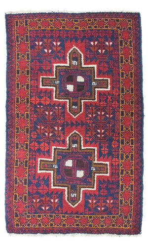 Baluch tapijt - 124 x 76 cm - blauw
