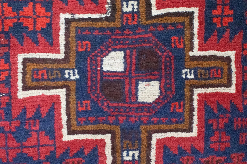 Baluch tapijt - 124 x 76 cm - blauw