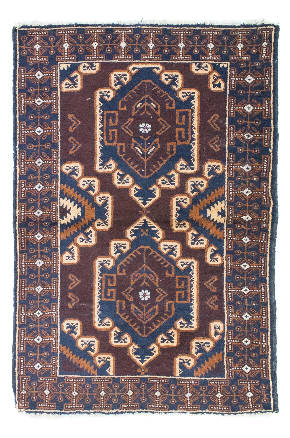 Baluch tapijt - 132 x 85 cm - bruin